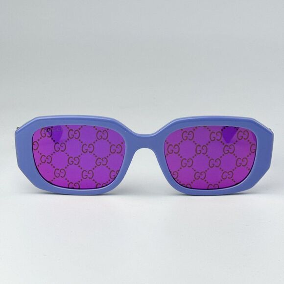 NEW Gucci GG1535S 004 Violet GG Logo Pink Mirrored Women Geometric Sunglasses main image 6